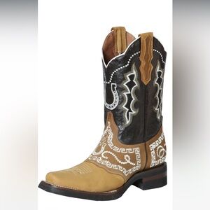 El General Rodeo Boot - Nobuck Honey with Embroidery 51111